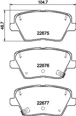 VALEO 670208 | Fren Balata Arka Hyundai i30 1.6 Crdi 1.4 16-