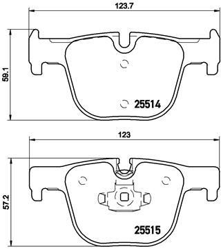 VALEO 671319 | BMW 3 Serisi F30 F31 F32 F34 F36 F80 Arka Fren Balatası 123mm