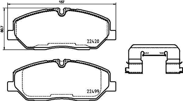 VALEO 671619 | Ön Fren Balatası Hyundai H350 2.5 CRDI