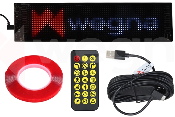 WEGNA AC01-027 | Araç İçi Araba Işığı Led Ekran 20X64 10.2X34.8Cm