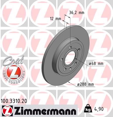 ZIMMERMANN 100.3310.20 | Arka Fren Aynası A4-A4 Avant 8Ed.B7 2.0 TFSI / 2.0 TDI / 2.5 TDI / 2.7 TDI.3.0 Quattro.3.0 TDI.3.2 FSI 986479252-Df4756 | 2 Adet