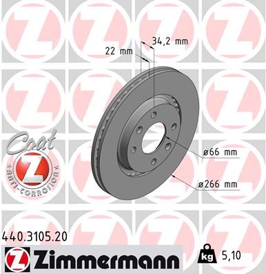ZIMMERMANN 440.3105.20 | Ön Fren Aynası Corsa F | 2 Adet
