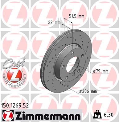 ZIMMERMANN 150.1269.52 | Fren Diski Ön Sport | 2 Adet
