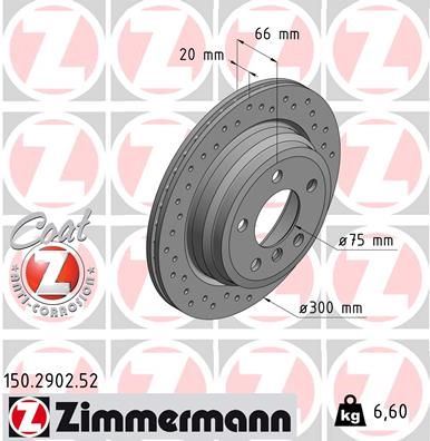 ZIMMERMANN 150.2902.52 | Fren Diski Arka Sport BMW 3 F30 F80 F32 F82 14 > | 2 Adet