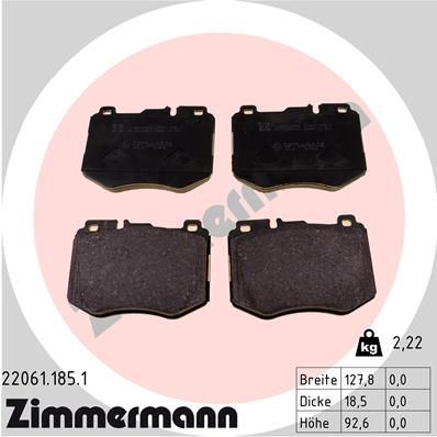 ZIMMERMANN 22061.185.1 | Fren Balata Seti