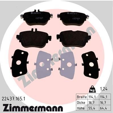 ZIMMERMANN 22437.165.1 | Fren Balata Seti