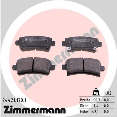 ZIMMERMANN 24421.170.1 | Fren Balata Seti