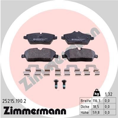 ZIMMERMANN 25215.190.2 | Fren Balata Seti