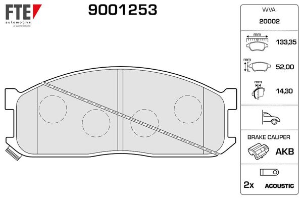 FTE 9001253 | Ön Fren Balatası Kia Besta Mazda E2200 94-00