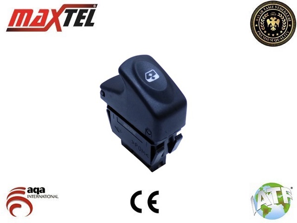 MAXTEL 18204100 | Cam Anahtarı Megane I Clio Kangoo Ön Sol 5 Fişli Siyah