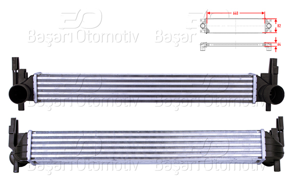 WISCO 1114138-00 | Turbo Radyatörü (Intercooler) 640X82x64 VW Polo Ibiza Fabia 1.2 1.6Tdı 10 >