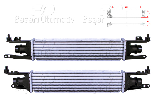 WISCO 2113049-00 | Turbo Radyatörü (Intercooler) 450X97x50 Opel Corsa D 1.3 CDTI 06 >