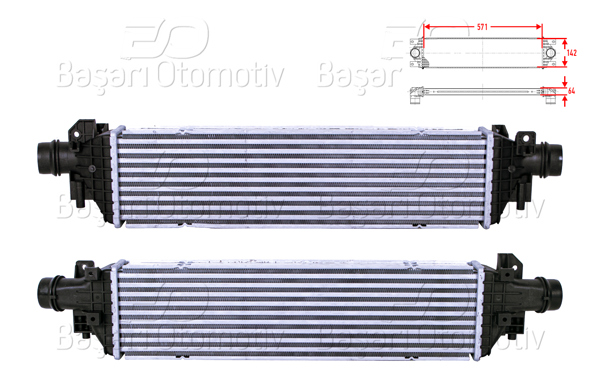 WISCO 2113868-00 | Turbo Radyatörü (Intercooler) 571X142x64 Opel Mokka / Mokka X (J13) 1.6 CDTI 15 > Chevrolet Trax 1.7 TD 12 >