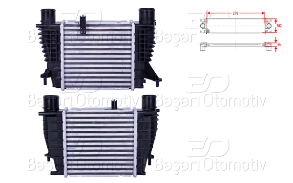 WISCO 3113799-00 | Turbo Radyatörü (Intercooler) 210X202x64 Nissan Juke Renault Clio Grandtour 1.2 16V Clio 3 Modus 1.5 DCI 1.6 04 >