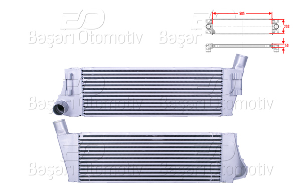 WISCO 3113812-00 | Turbo Radyatörü (Intercooler) 585X203x50 Renault Megane Grand Scenic 1.5 DCI 1.9 DCI 2.0 03 >