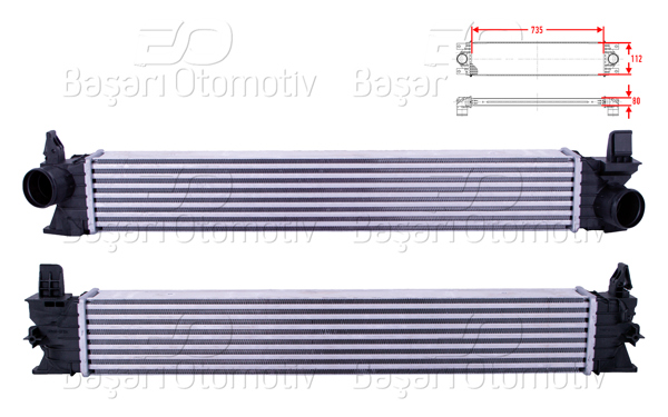WISCO 3113817-00 | Turbo Radyatörü (Intercooler) 735X112x80 Fiat Ducato 2.3D 2.3D Multıjet11 >