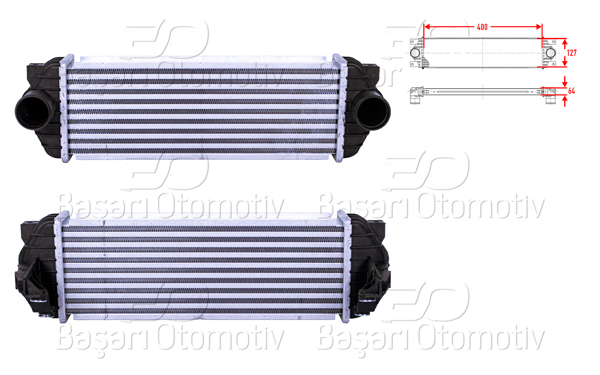 WISCO 3113942-00 | Turbo Radyatörü (Intercooler) 400X127x64 Ford Transit / Tourneo Connect (P65_, P70_, P80_) 1.8 TDCI 02-13