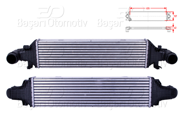 WISCO 3113980-00 | Turbo Radyatörü (Intercooler) 626X157x62 Mercedes-Benz C Serisi (W204) C180-C220 CDI-C250 CDI 07-14 / CLS (C218) CLS 250 CDI-350 CDI 12 > / E Serisi (W212) E180-E200-E220 CDI-E250 CDI-E350 CDI 09 >