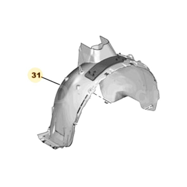 MOPAR (PSA) YP00020580 | Çamurluk Davlumbazı Ön Sağ Grandland X