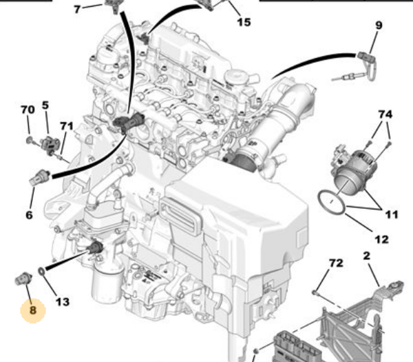 PSA 9828711180 | Opel FRONTERA YM Sıcaklık Sensörü Orjinal