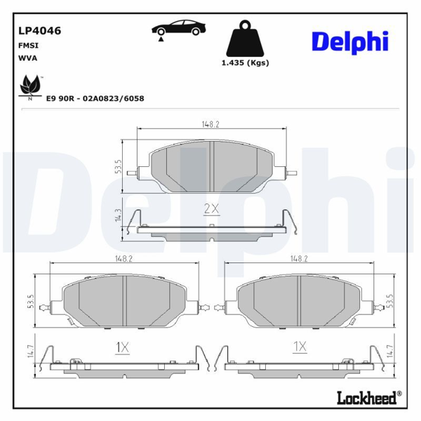 DELPHI LP4046 | Ön Fren Balatası BYD Atto 3 2022-