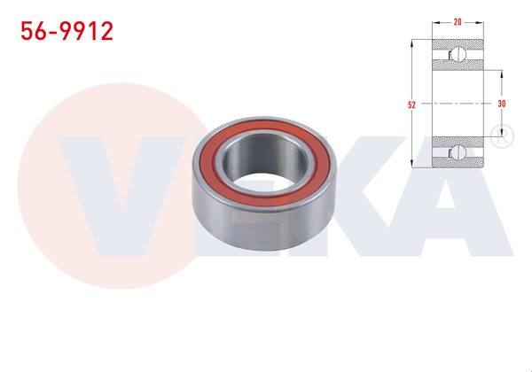 VEKA 56-9912 | Universal Klima Rulmanı 30X52x20