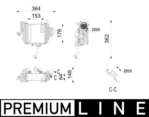 MAHLE CI737000P | Interkol Radyatörü (Turbo) W213 M654 (Cı737000p)