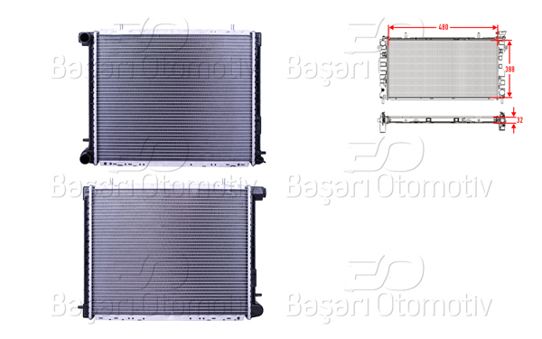 WISCO 3113035-00 | Su Radyatörü Brazing Mt 480X388x32 Renault R19 1.9D 88-95