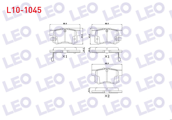 LEO L10-1045 | Fren Balata Ikazlı Arka Civic VIII