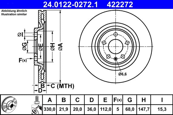 ATE 24.0122-0272.1 | Arka Fren Disk Aynası Audi A4 A5 A6 A7 A8 Q5 Porsche Macan 08 > | 2 Adet