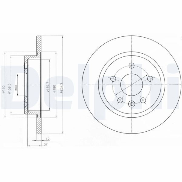 DELPHI BG4199C | Disk Arka Astra.J-Cruze 15 Jant *P.H** | 2 Adet