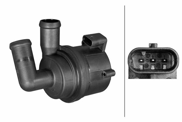 HELLA 8TW358313-321 | İlave Su Pompası VW Caddy 11- Golf 07-14 Passat 08-15 A3 09-13 Leon 06-13