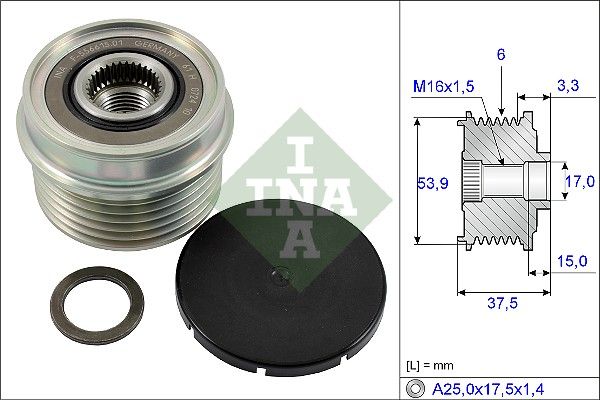 INA 535022310 | Alternatör Kasnağı (Ford Transit V.347 2.4D 06 /)