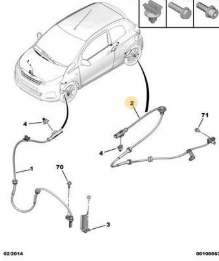 MOPAR (PSA) B000698180 | ABS Sensír? Arka C1 II