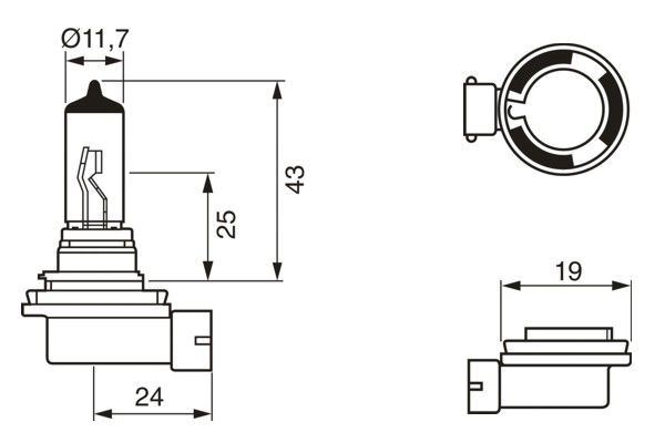 BOSCH 1987301154 | Ampül H11 12V 55W Ultra Whıte Bl