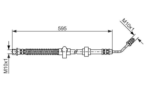 BOSCH 1987476374 | Fren Hortumu Arka Sağ P407 04 > P508 10 > C5 06 > C6 05 > 640mm M10