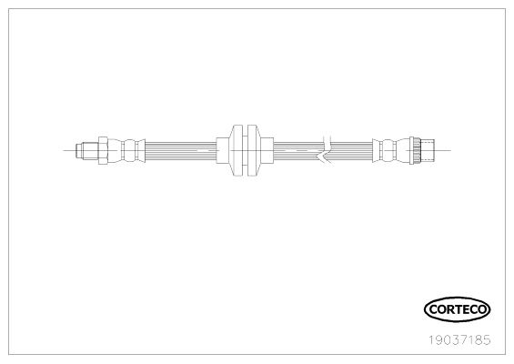 CORTECO 19037185 | Ön Fren Hortumu Opel Movano B 10 > Renault Master III 10 > 2.3 CDTI-DCI