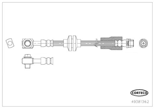 CORTECO 49381362 | Fren Hortumu Opel Opel Mokka 12 -