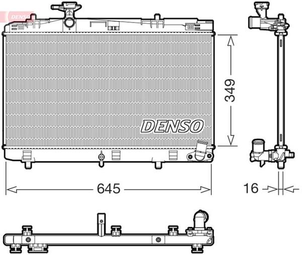 DENSO DRM50155 | Motor Su Radyatörü Toyota Yaris 1.5 2017 -