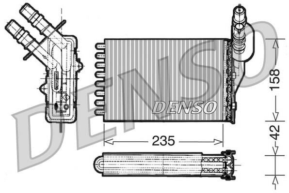 DENSO DRR23001 | Kalorifer Radyatörü (Renault Clio 1.2 1.4 1.5 1.6 1.9) -