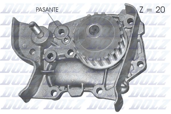 DOLZ R314 | Su Pompası Renault Clio II,Megane I 1.4 (E7j,K4j) (7700866518)
