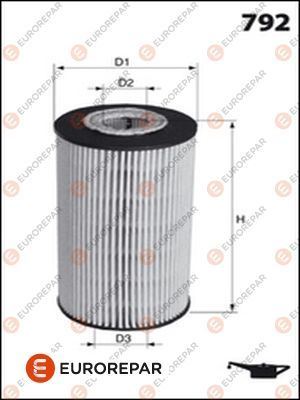EUROREPAR 1611660780 | Erp Yağ Filtresi Caddy III Golf VI Passat T5 Crafter 1.6 2.0 08 -