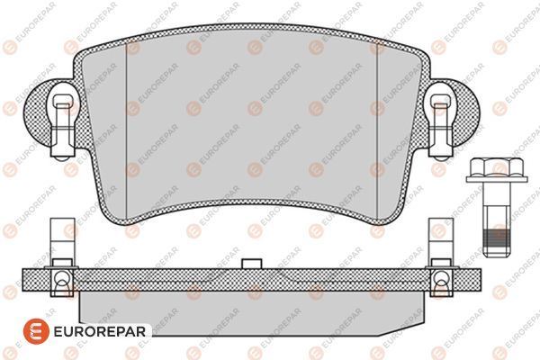 EUROREPAR 1617258980 | Arka Fren Balatası Master II Movano 1.9 / 2.5D / 2.8Dtı Tum Modeller (01)