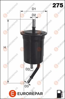 EUROREPAR 1667443780 | Yakıt Filtresi Rio 1,3-1,5 Benzin 2000-2005