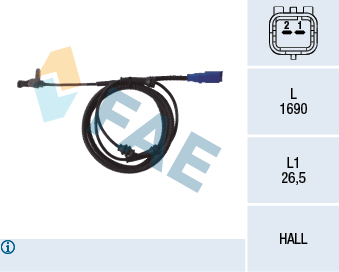FAE 78098 | ABS Hız Sensörü Arka Citroen C5 12 / 02 >