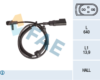 FAE 78145 | Arka ABS Sensörü Sağ-Sol Connect 1.8 TDCI 02 > 13 Boy:555mm