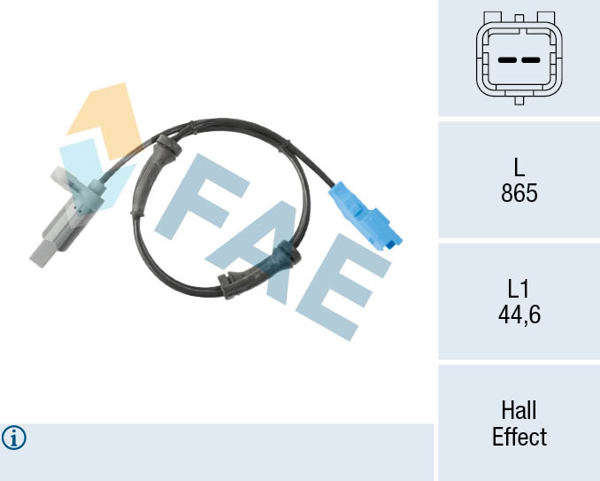 FAE 78161 | ABS Devir Sensörü Arka Peugeot P206 09 / 02 > 03 / 07