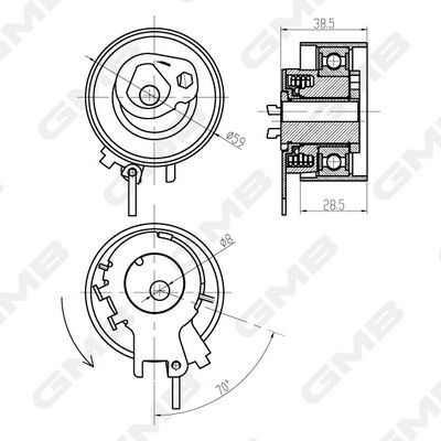 GMB GTB0320 | Triger Gergisi Dacia Logan / Sandero / Duster / Nissan Kubistar / Renault Clio III / Express / Kangoo / Twingo
