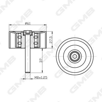 GMB GTC0220 | Gergi Rulmanı Opel Astra / H-Meriva / Vectra / Zafira