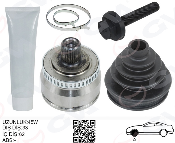 GVA 4475291K | Dış Aks Kafası VW Passat 97-05 Audi A4 95-01